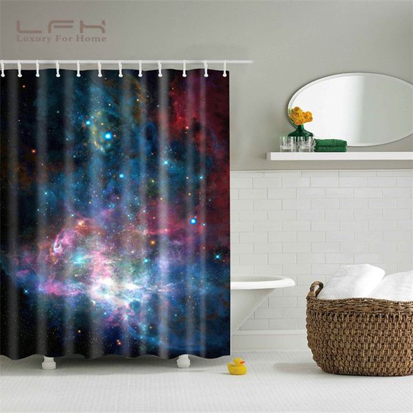 2019 Lfh Shower Curtain 180x180cm Shining Stars Space Cool