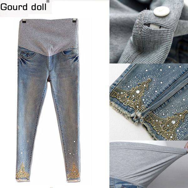 Compre Mama Dril De Algodon En General Pantalon Grossesse Jeans De