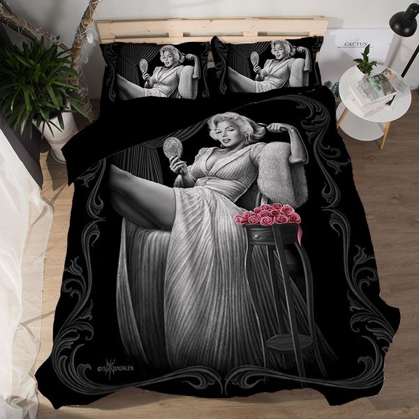 Luxury Marilyn Monroe Bedding Set Twin Queen King Double 3d Skull Hotel Bedding Set Duvet Cover Sets Bedclothes Home Textile Cheap Bedding Sheets Shop