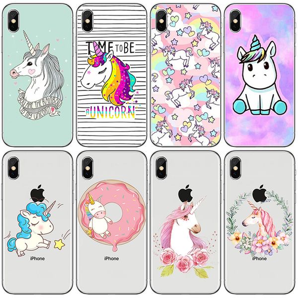 

soft tpu cartoon unicorn painted phone cases for iphone x 5s 6 6s 7 8 plus samsung galaxy s7 s8 s9 plus note 8 ultrathin silicone back cover