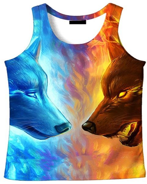 

tank 3d printed vest casual cool vests sportswear men/women summer tee shirts sleeveless vest, White;black