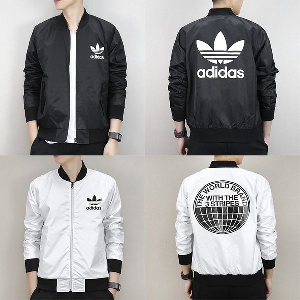 

designer jackets fashion tide windbreakers 2018 new arrival autumn coat long sleeve casual mens jackets white black size s-2xl, Black;brown