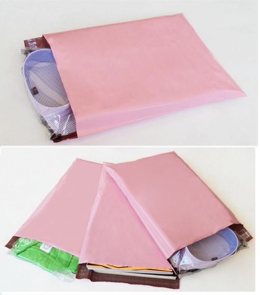 

100pcs pink plastic bags packing poly mailers envelopes shipping bags pink plastic self seal mail express courier bag