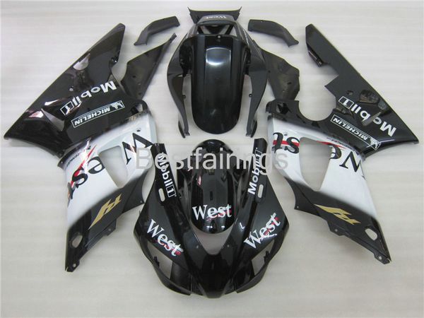 YAMAHA R1 1998 1999 için sıcak satış kaporta kiti beyaz siyah kaportalar YZF R1 98 99 VC24