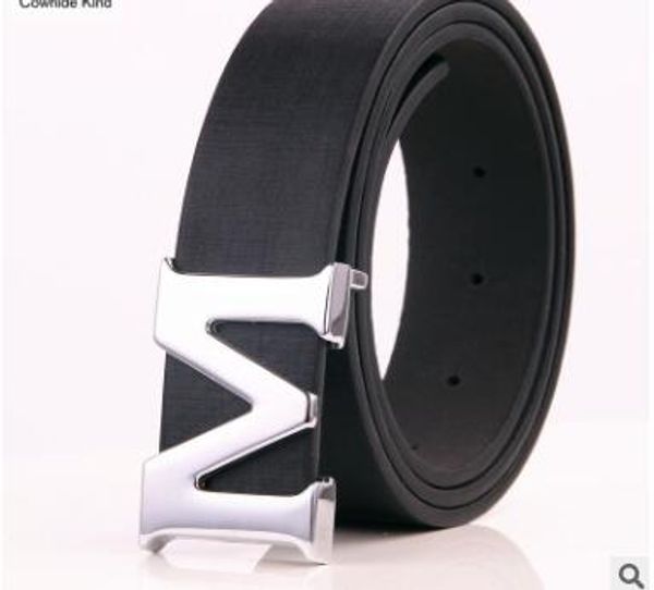 

кожаный ремень мужской гладкой пряжкой молодежный ремень корейской версии 100см 130см модный повседневный кожаный ремень, Black;brown