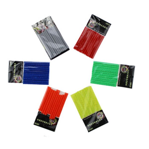 

12pcs bicycle mountain bike riding wheel rim spoke mount clip tube warning light strip reflector reflective outdoor 80mm