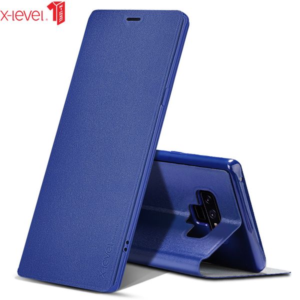 

Для Samsung Galaxy Note 9 Case X-Level оригинальный искусственная кожа ультра тонкий флип стенд