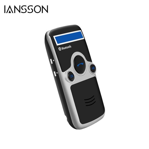 

a6 solar wireless handsbluetooth car kit fm stereo transmitter led name display automatic answer audio speakerphone
