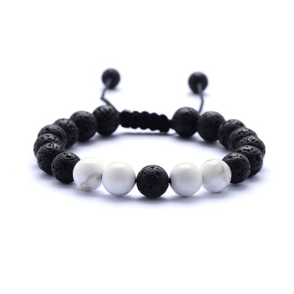 

natural turquoise black lava stone bead weave perfume bracelet aromatherapy essential oil diffuser bracelet for women men jewelry, Golden;silver