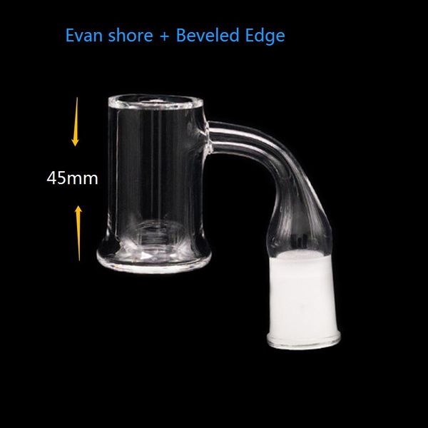 Evan Shore Quartz Banger eğimli Edge Bangers 10mm 14mm Erkek Kadın Kalın Kova Korunuk Çivi Hookahlar Cam Su Bongs