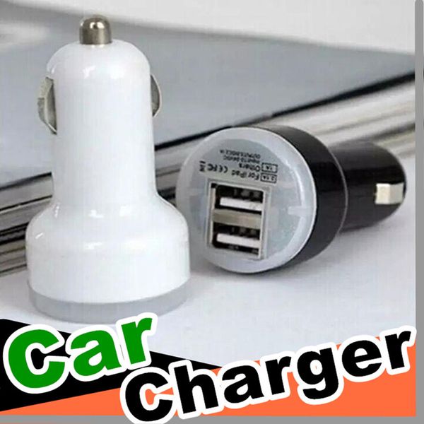 

Whole ale micro auto univer al dual u b car charger for ipad for iphone 5v 2 1a mini adapter 9 color for choice