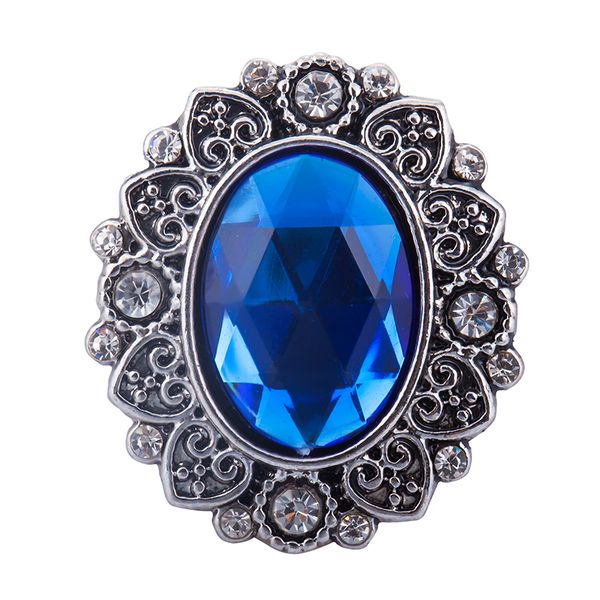 

10pcs/lot blue crystal metal snap button rhinestones charm button fit 18mm diy flower snap bracelets&bangles accessory, Golden;silver