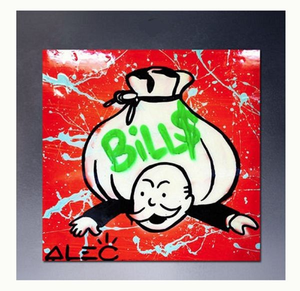 

Alec monopoly quot pre with handpainted hd print ab tract graffiti pop art oil painting wall art home decor on canva g217