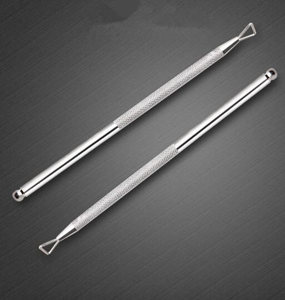 

new makeup triangle stick rod uv gel polish remover culticle pusher stainless steel manicure nail art tool for removing gel varnish kd