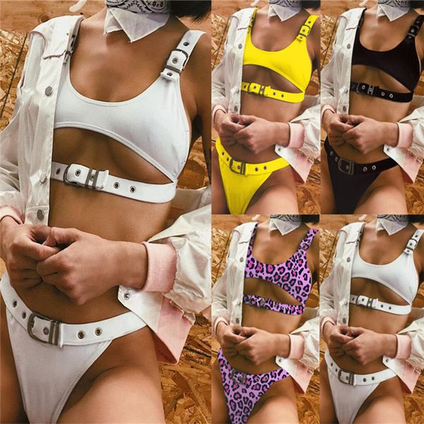 

women's black swimsuit low waist bikinis bottoms halter bandage swimwear lingerie bathing suits white black yellow