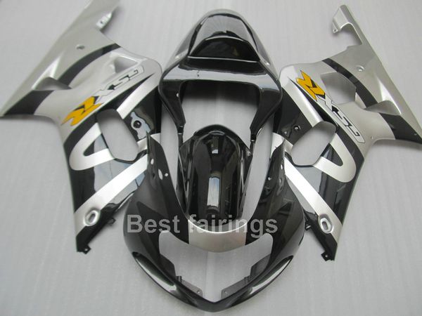

fairing kit for suzuki gsxr600 gsxr750 2001 2002 2003 black silver gsxr 600 750 01 02 03 fairings cv34