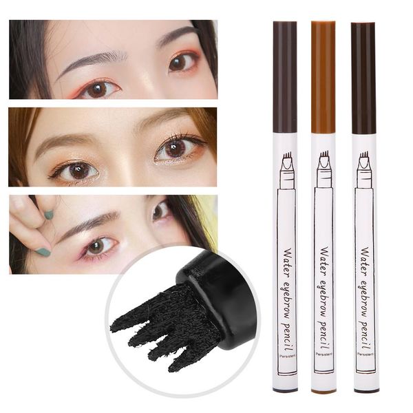

eye makeup eyebrow tattoo pen four forks long lasting liquid eyebrow waterproof sweat-proof pencil make up