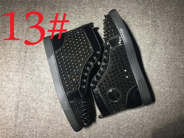 

luxury red bottom vieira spiked low spikes red sole spike slip-on sneaker studded rollerboat sneakers trainers footwear flat shoes 0cl20, Black