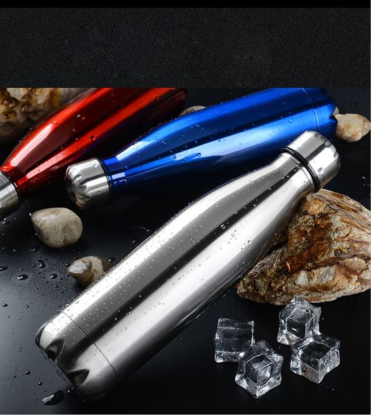 

cola shaped water bottles double layers vacuum stainless steel water bottles insulated coke water bottles 500ml dhl ing