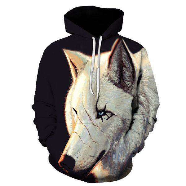 

new wolf hoodies hoodie men/women 2017 hip hop autumn winter hoody casual brand 3d wolf hoodie sweatshirt dropship dropship, Black