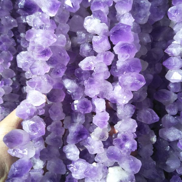

good quality irregular natural amethyst bud stone beads mix size loose stone beads fashion diy necklace jewelry making accessories, Black