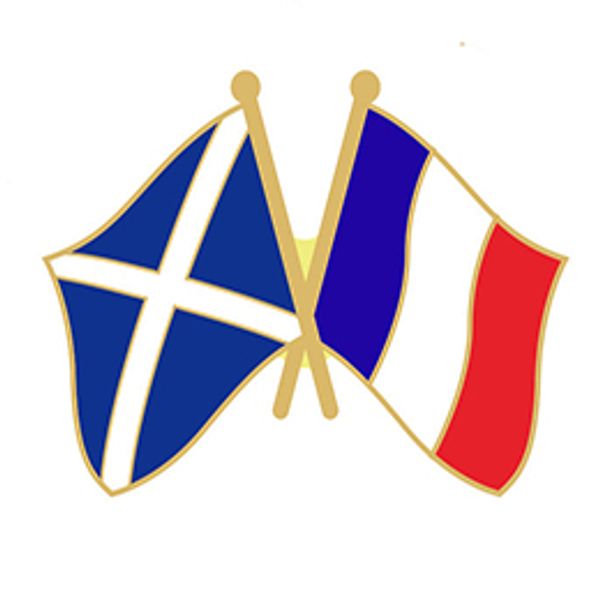 Escócia França Amizade Pin 100 pcs muito Frete grátis XY0047-1