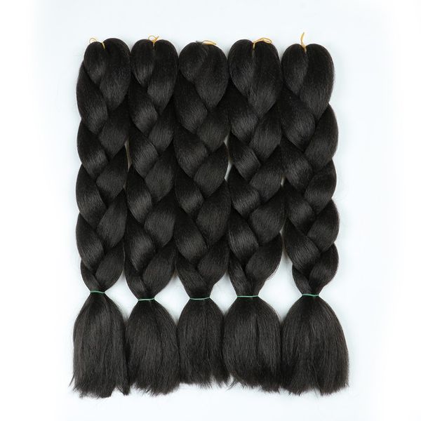 

Jumbo косы Xpression плетение волос черные цвета крючком косы syntheitc наращивание волос ма