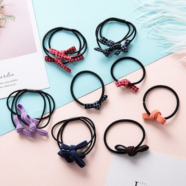 

new fashion women girls cute small bow elastic hair bands ponytail holder hair scrunchie rubber bands headbands accessories