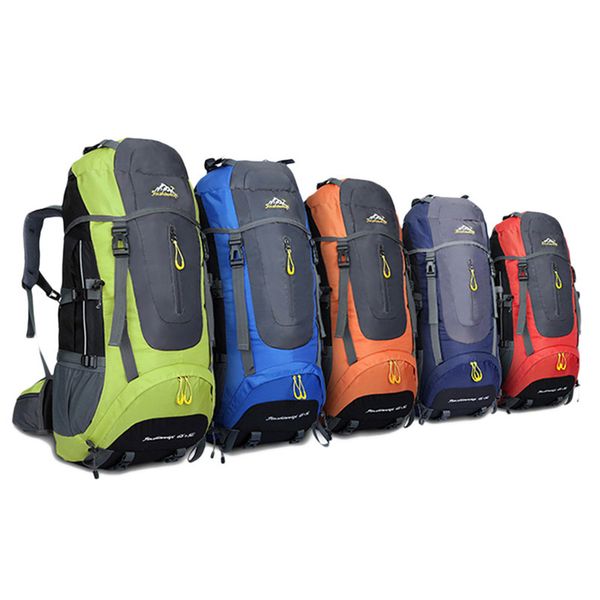 

70l waterproof highsee camping hiking climbing waterproof mountaineering backpack outdoor travel bags hiking backpack 5 colors