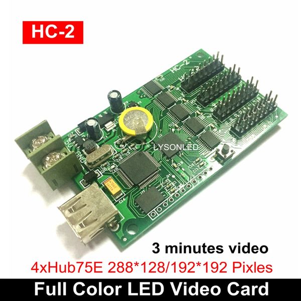 

asynchronous hc-2 u-disk full color led video card 4*hub75e support 1/32 scan led display,rgb video screen controller