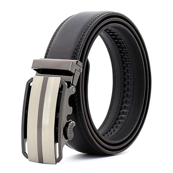 

kaweida 2018 genuine leather belt men's automatic buckle belt men's hollow alloy buckle designer luxury fashion waist, Black;brown