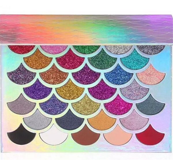 32 colori Moda Donna Bellezza Cleof Cosmetics La tavolozza di ombretti per trucco per occhi con prisma glitter sirena DHL gratuita