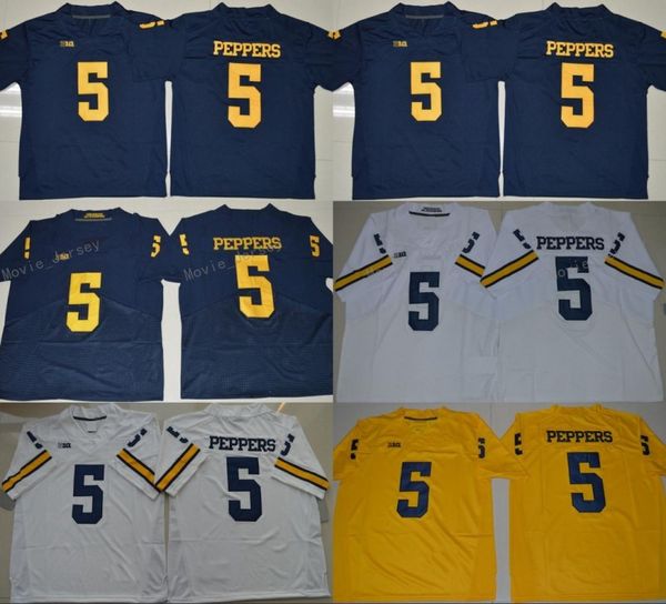 

Mens Michigan Wolverines 5 Jabrill Peppers College Football Jerseys Cheap Blue Jabrill Peppers Stitched Elite Football Shirts S-XXXL