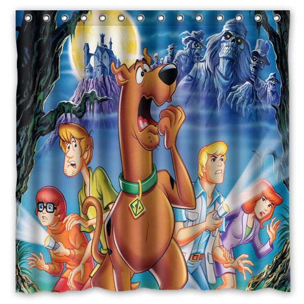 2019 Scooby Doo 01 Design Shower Curtain Size 180 X 180 Cm Custom