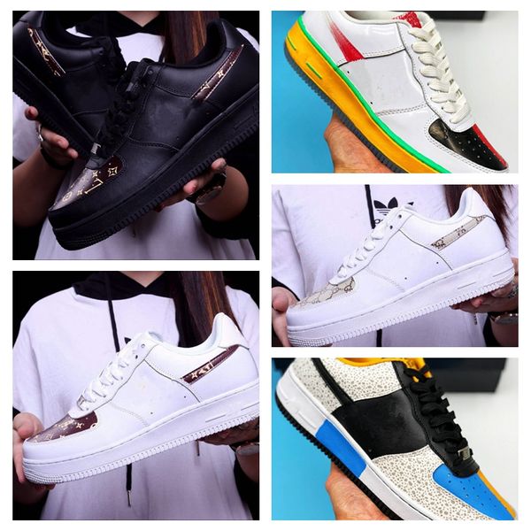 

2018 новый классический af1 белый черный низкий высокий Cut Мужчины Женщины спортивны