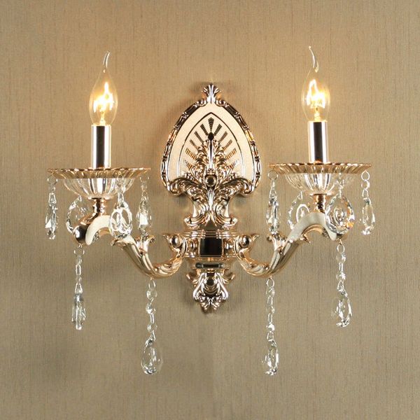 

европейский настенный светильник гостиная атмосфера кристалл настенный светильник тв фон настенный светильник