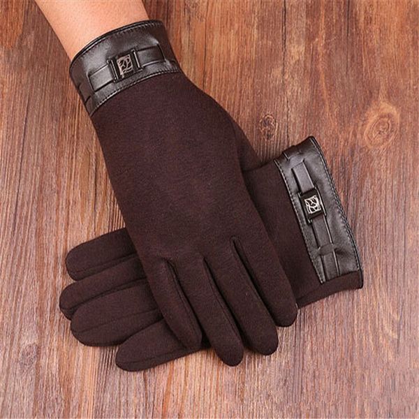 

popular solid color touch screen gloves male men winter warm gloves mittens 3118, Blue;gray