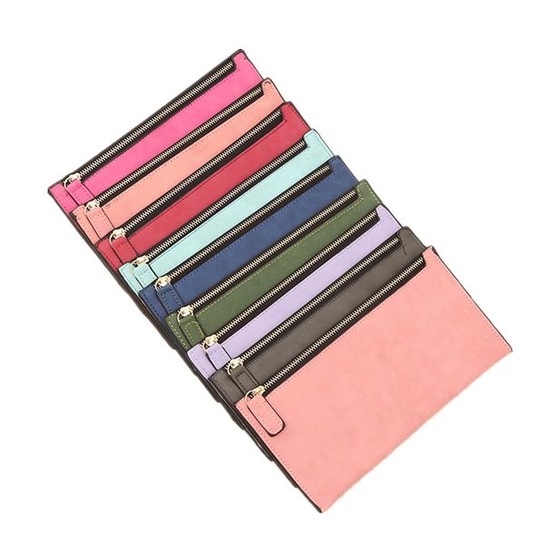 

Бумажники Держатели бумажники 2018 Новый простой конструктор молния Женщины мягки