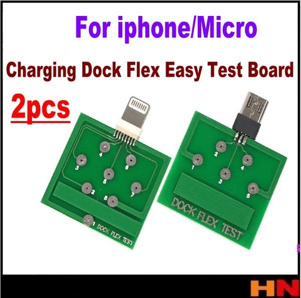 

2шт для зарядки док-станции Flex Easy Test Board Tool для iPhone 8 7 6 6S Plus для Android Micro USB Smartphone Repair