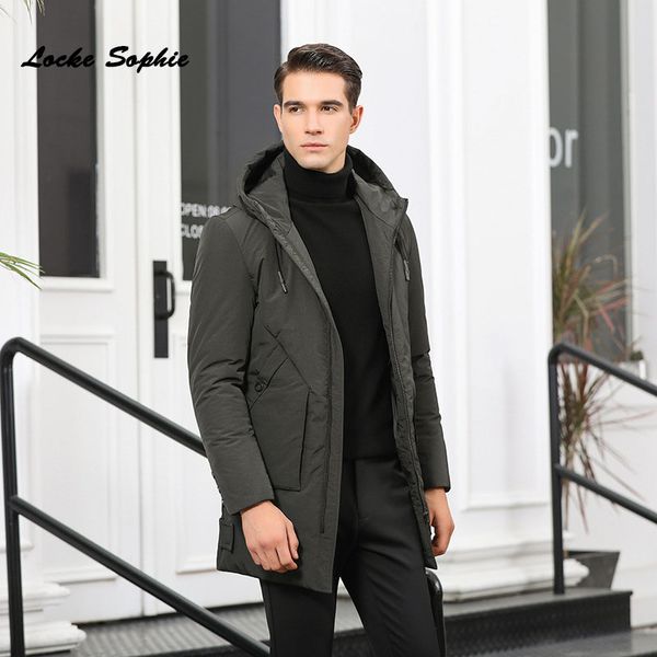 

1pcs men's plus size down jacket coats 2018 winter cotton hooded zipper thickening big pocket men keep warm jackets down coats, Black