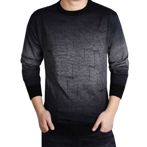 

Cashmere Sweater Men Clothing Mens Sweaters Print Hang Pye Casual Shirt Wool Pullover Men Pull O-Neck Dress High Quality