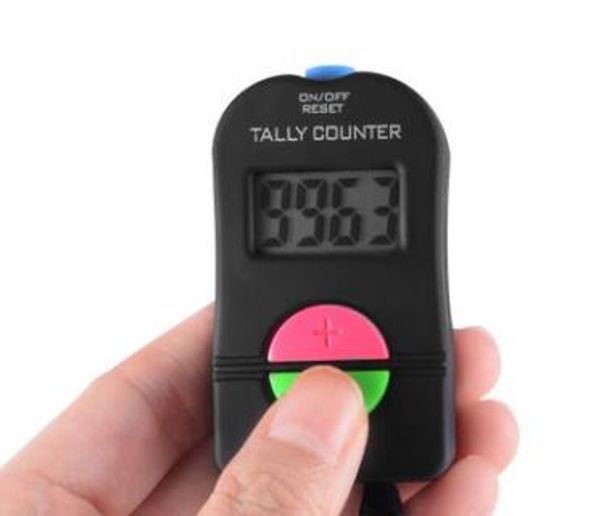 Spedizione gratuita Hand Held Electronic Digital Tally Counter Clicker Security Sports Gym School ADD / SUBTRACT MODELLO con l'alta qualità