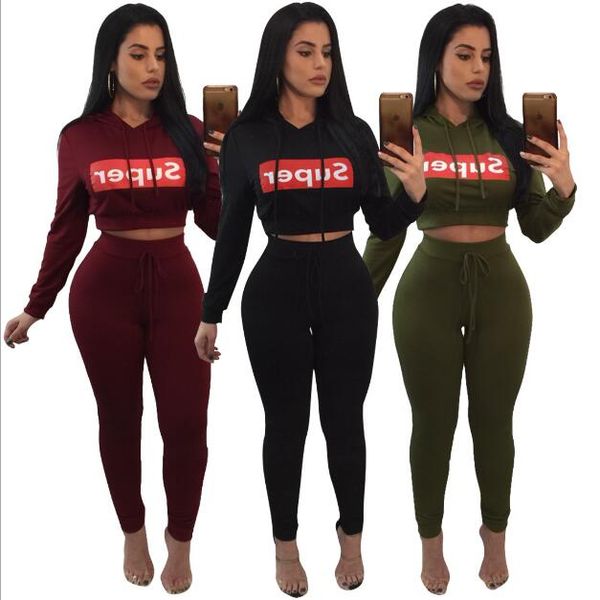 

2018 весна сплошной цвет с капюшоном английское слово наклейки женский спортивный костюм из двух частей йога фитнес спортивные костюмы, White