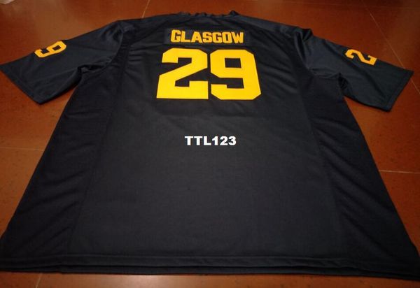 

мужчины синий белый#29 j. глазго мичиган росомахи выпускников колледжа джерси s-4xlor пользовательские любое имя или номер джерси, Black;red