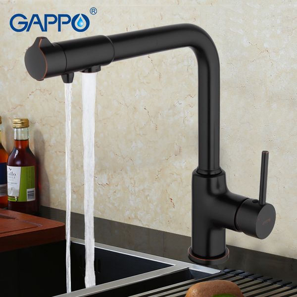 

gappo античная черная латунь кухонный кран с очистителем воды кран раковины 360 градусов поворотный одной ручкой torneira cozinha g4390-10