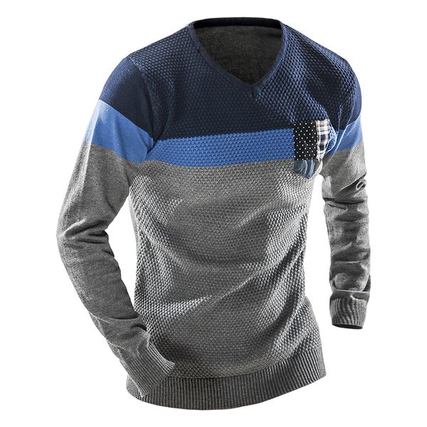 

men's sweater v neck pullover men long sleeve basic sweaters casual dress brand knitwear patchwork sweaters man pull homme, White;black