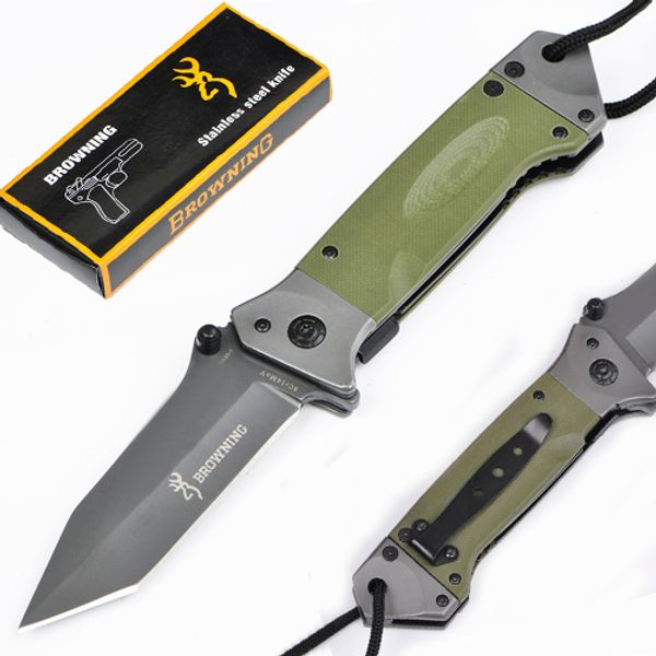 

Browning DA35 Folding Tactical Survival Knife Outdoor Camping Tool Knives G10 handle knife EDC Tool D756Q