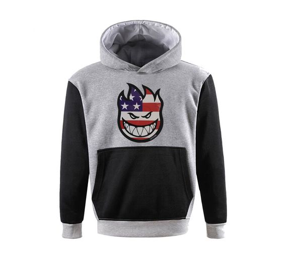 

6078 s-5xl spitfir hoodies men winter fashion hip hop sweatshirts man fleece hoody pullover sportswear clothing, Black