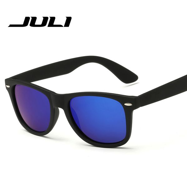 

juli fashion sunglasses men polarized sunglasses men driving mirrors coating points black frame eyewear male sun glasses uv400, White;black