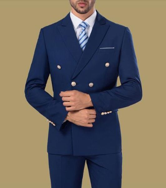 

2018 blue mens suits for wedding party suits slim groom custom made tuxedo men tuxedo men suit 3pcs(jacket+vest+pant, White;black